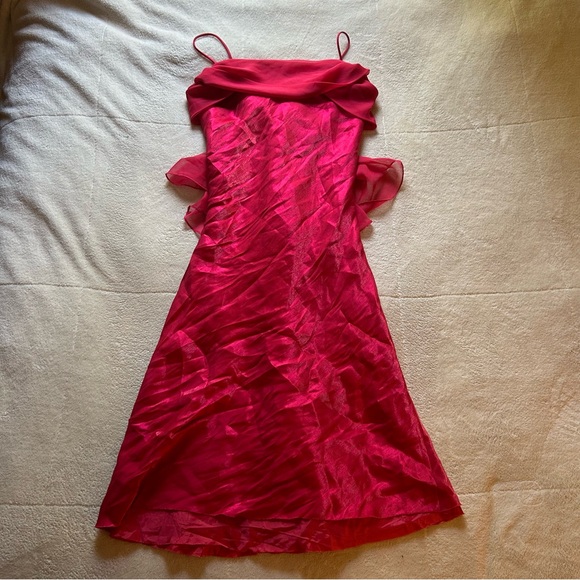 Pink Satin Betsy and Adam Dress - Picture 1 of 6